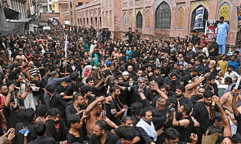 Ashura processions under way across the country amid tight security .