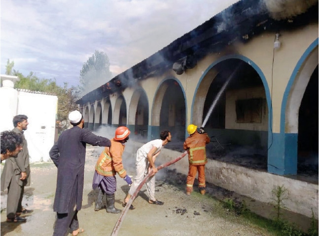 Swat school burned down in Swat, Pakistan, on Friday . Probe demanded as