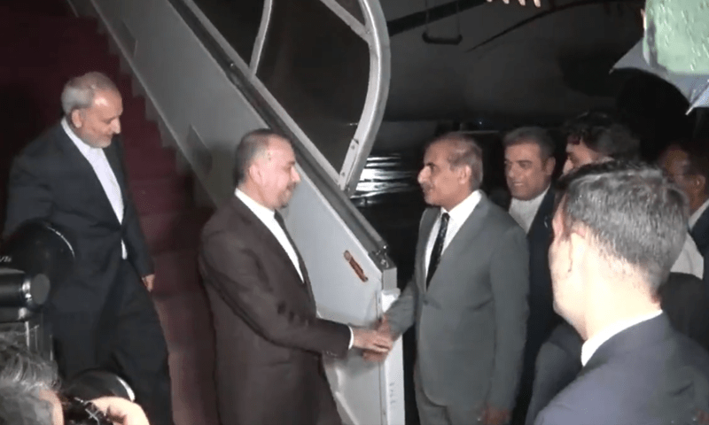 Iran FM Hossein Abdollahian arrives in Islamabad on 2-day visit . Iran